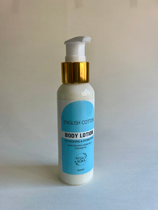 Body Lotion- Nourishing & Hydrating (English Cotton)